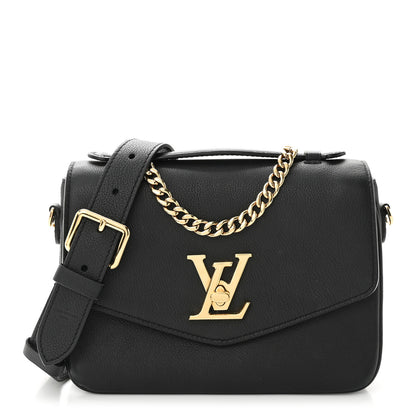 Louis Vuitton Grained Calfskin Lockme Oxford Black 1 of 9