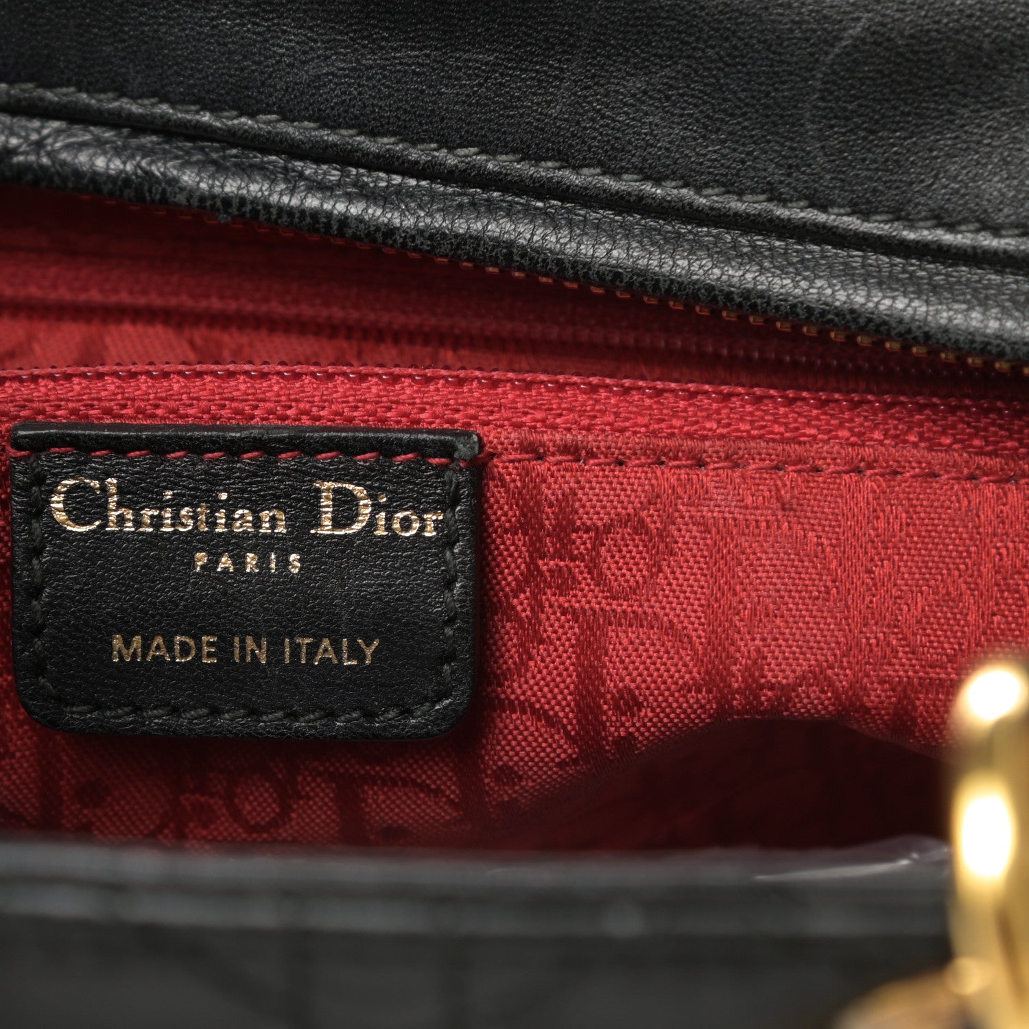 Christian Dior Lambskin Cannage Large Lady Dior Black 6 of 16