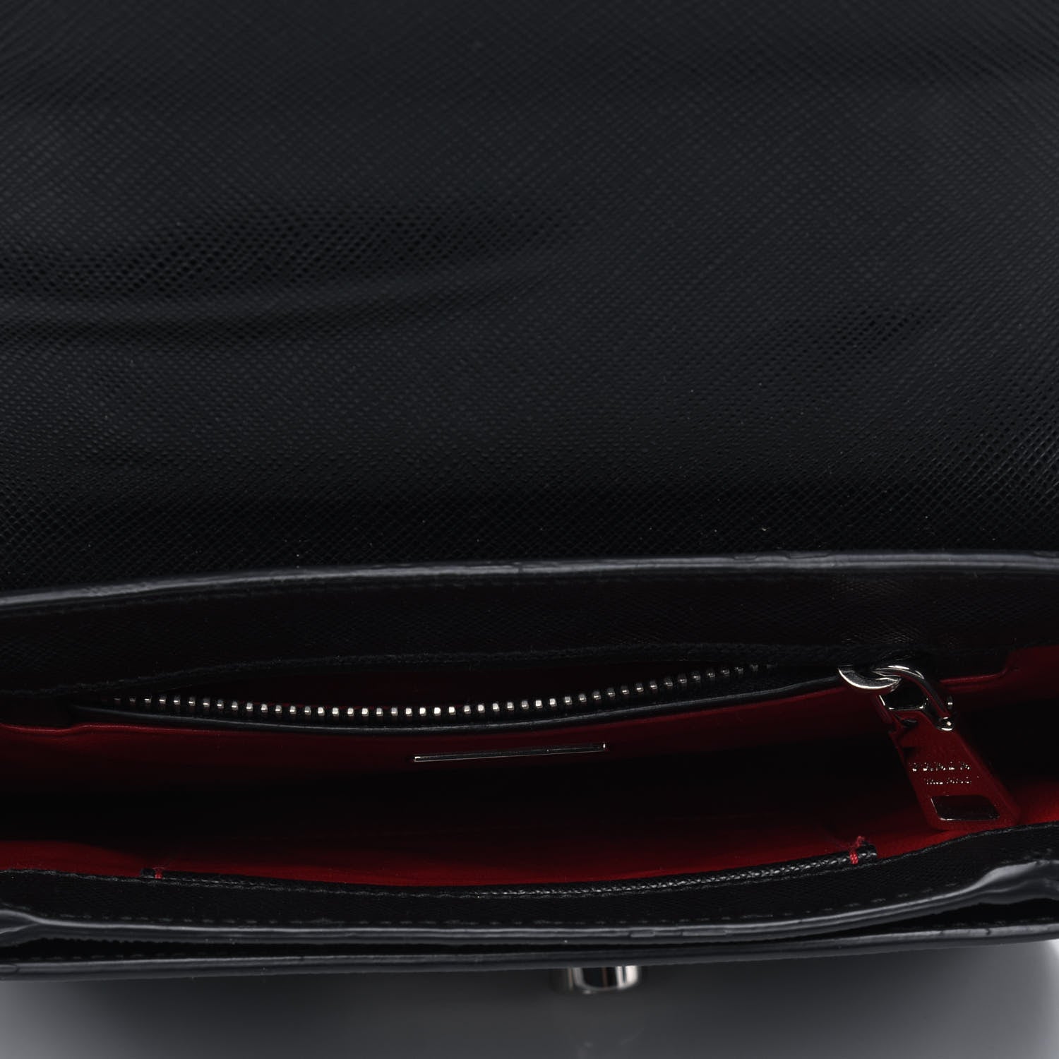 Prada Saffiano Sound Crossbody Bag Black 4 of 7