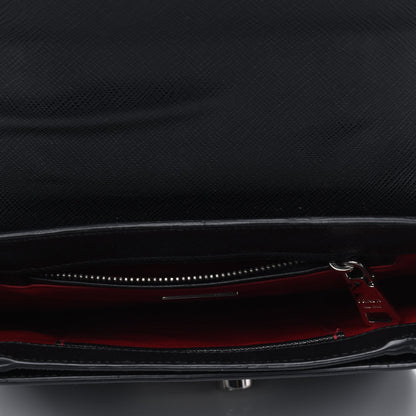 Prada Saffiano Sound Crossbody Bag Black 4 of 7