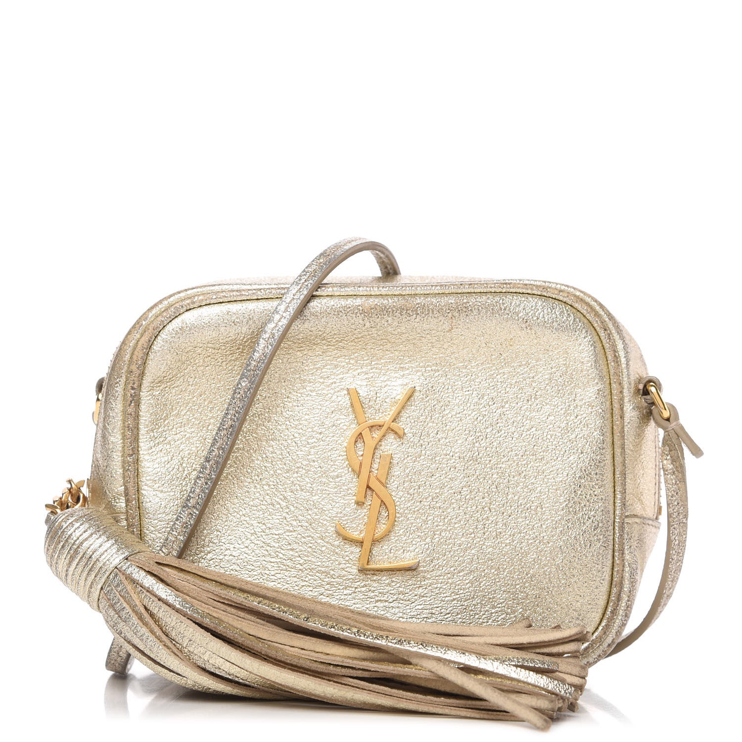 Saint Laurent Metallic Calfskin Monogram Blogger Bag Gold 1 of 10