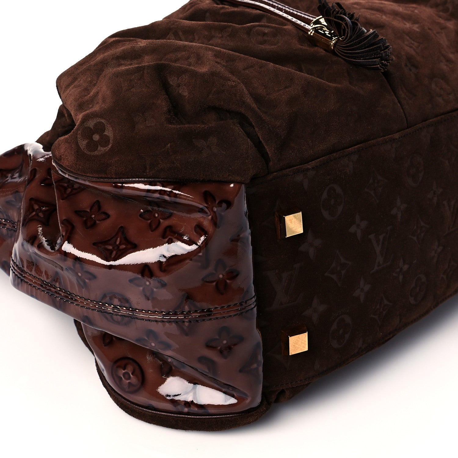Louis Vuitton Suede Patent Monogram Irene Espresso 9 of 10
