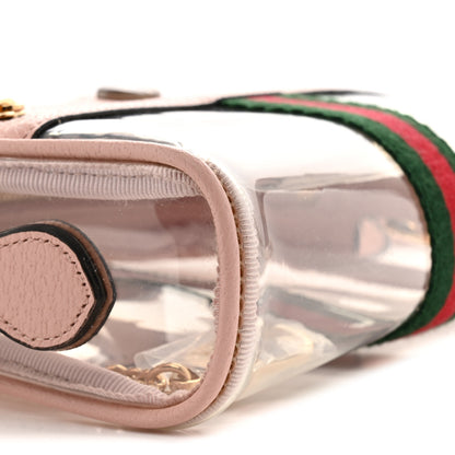 Gucci Vinyl Web Mini Ophidia Transparent Shoulder Bag Perfect Pink 8 of 10