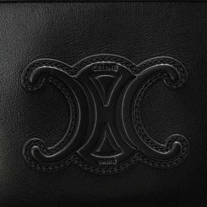 Celine Smooth Calfskin Cuir Triomphe Clutch on Chain Black 7 of 11