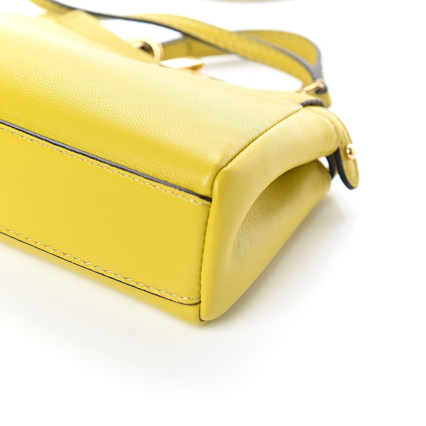Shiny Nappa Micro Peekaboo Iconic Satchel Lime