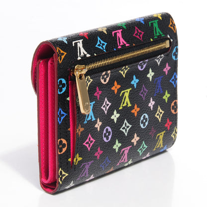 Louis Vuitton Monogram Multicolor Joey Wallet Black Grenade 3 of 7