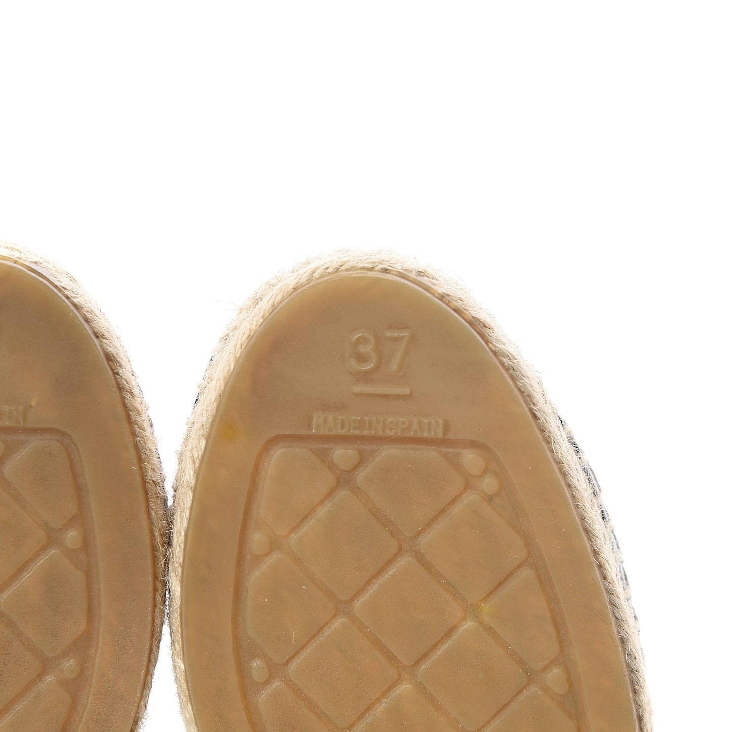 Lambskin CC Espadrilles 37 Navy Black