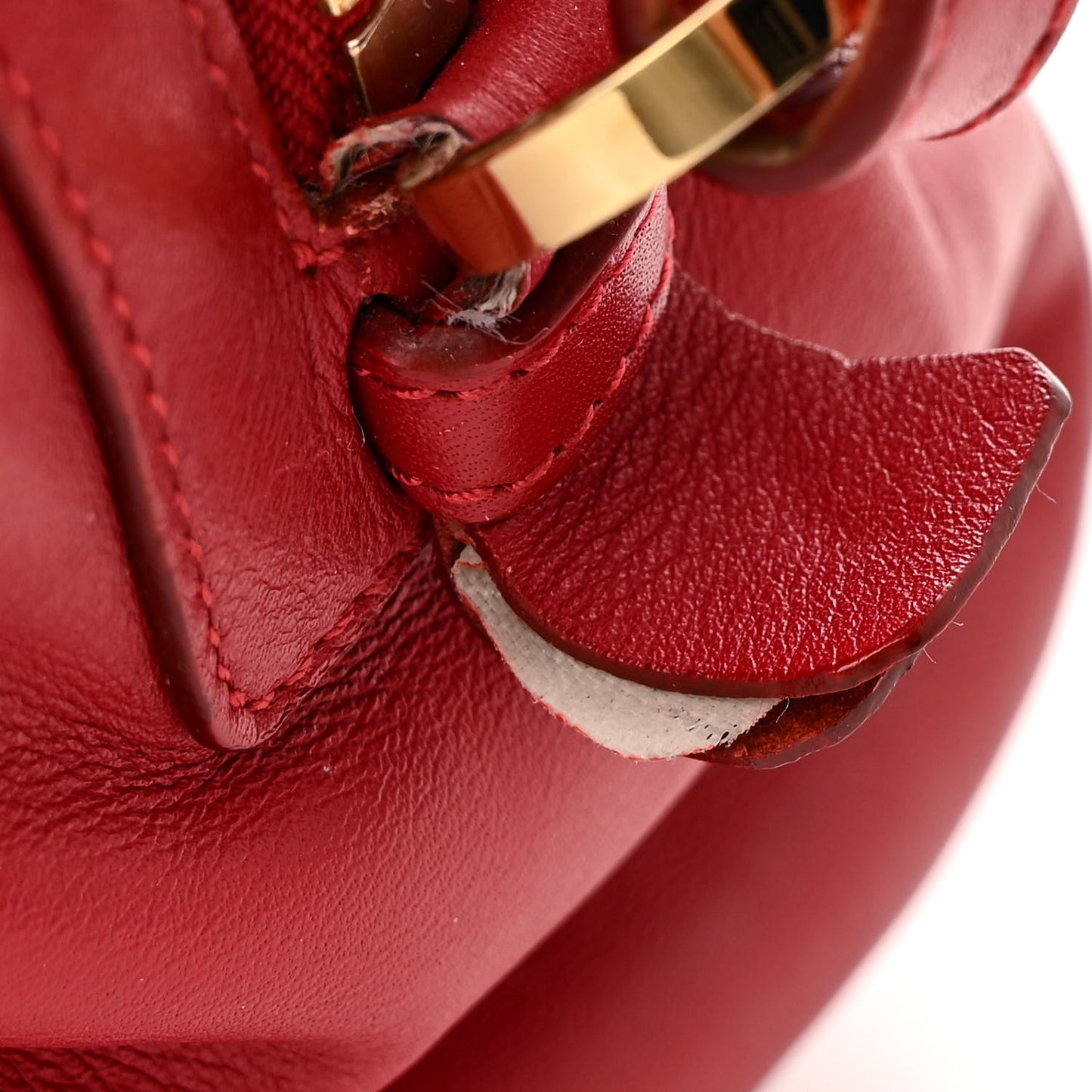 Calfskin Gancini Shoulder Bag Red