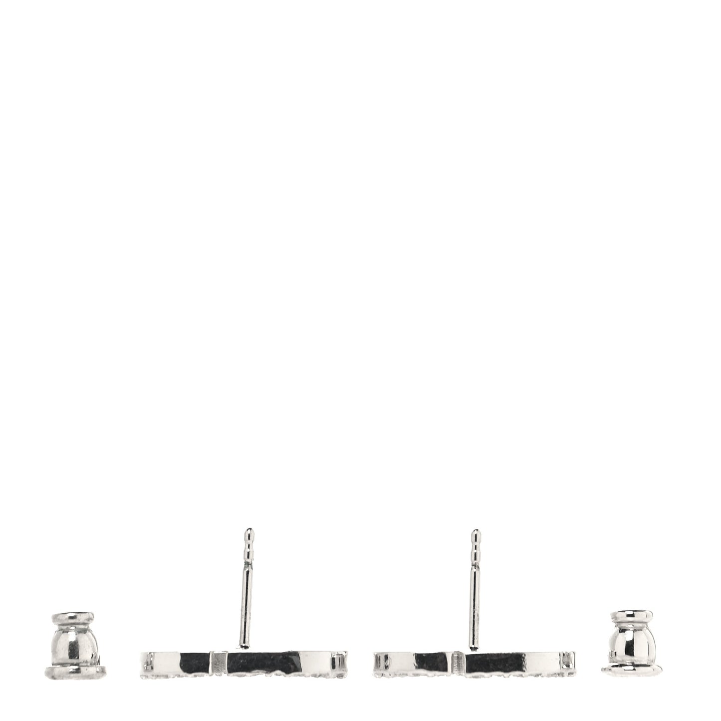 Crystal Petit CD Stud Earrings Silver