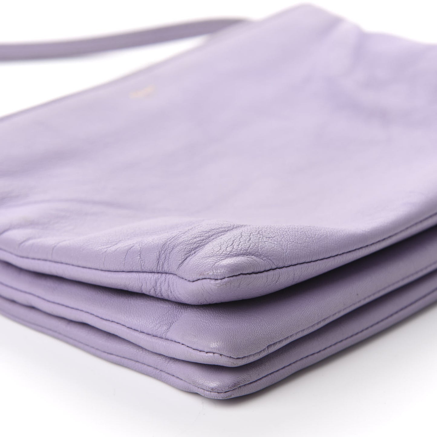 Lambskin Large Trio Crossbody Bag Lilac