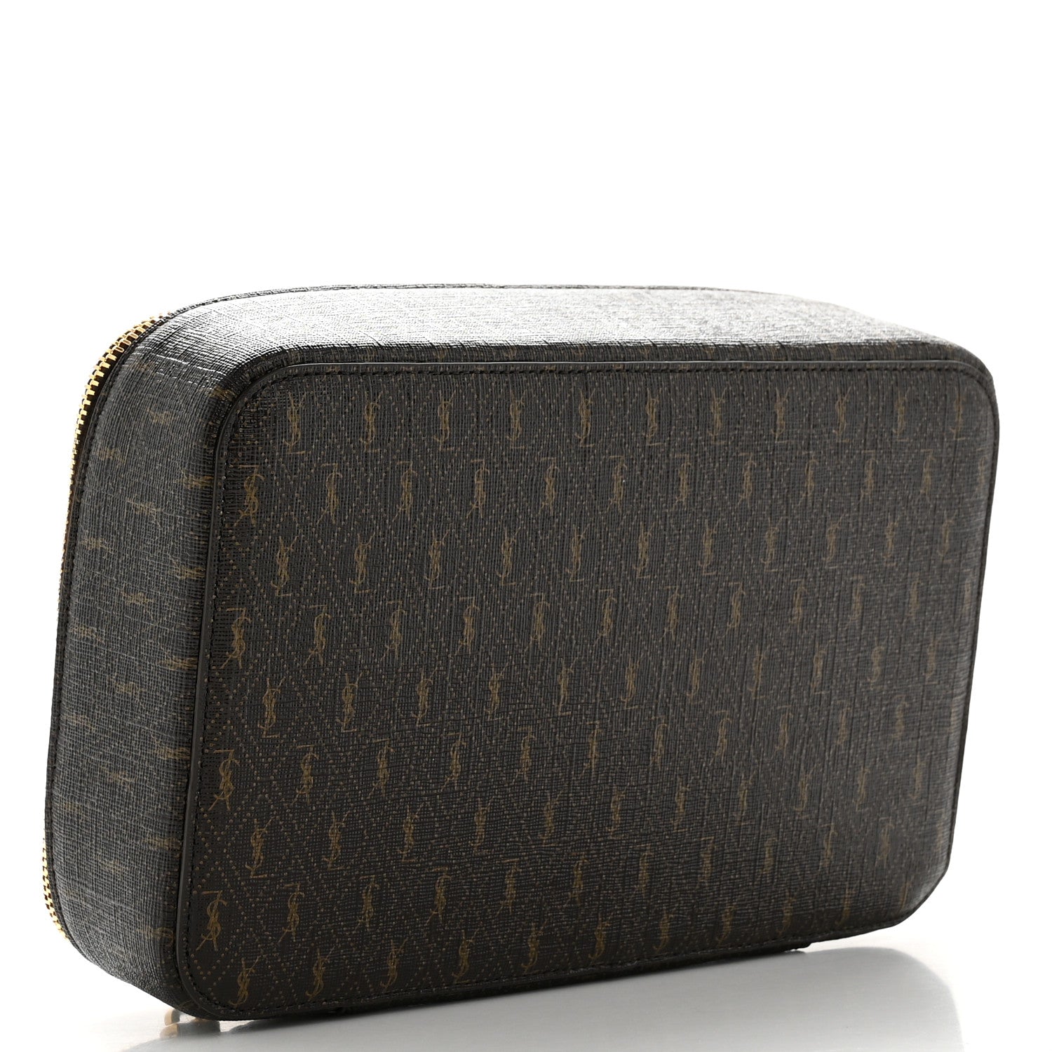Saint Laurent Canvas Le Monogramme Jewelry Case Chestnut 2 of 8