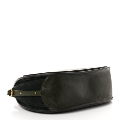 Chloe Calfskin Suede Medium Pixie Shoulder Bag Intense Green 4 of 11