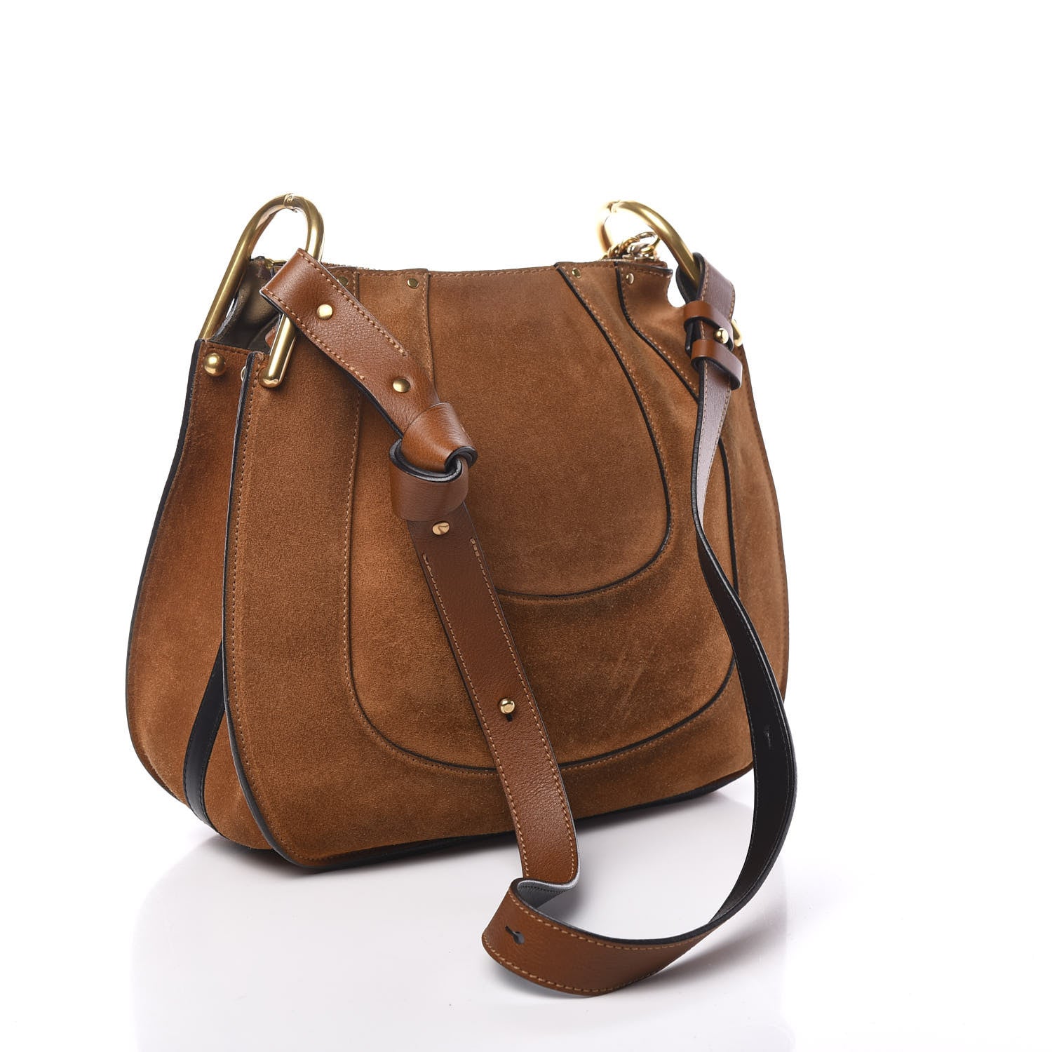 Chloe Suede Small Hayley Hobo Caramel 2 of 13