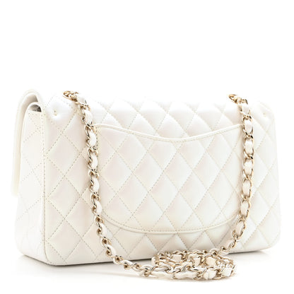 Chanel Iridescent Calfskin Quilted Medium Double Flap White 3 of 10