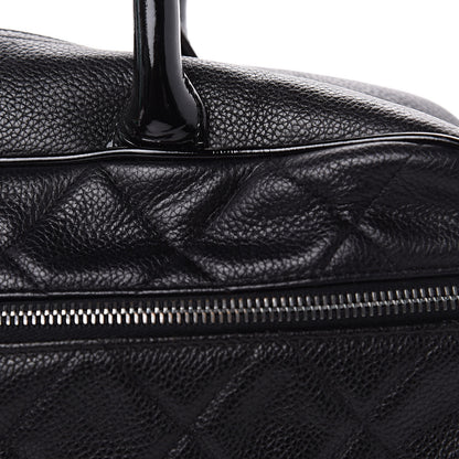 Chanel Caviar Patent Quilted Large Bowler Black 12 of 15