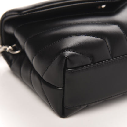 Saint Laurent Calfskin Y Quilted Monogram Toy Loulou Crossbody Bag Black 8 of 10