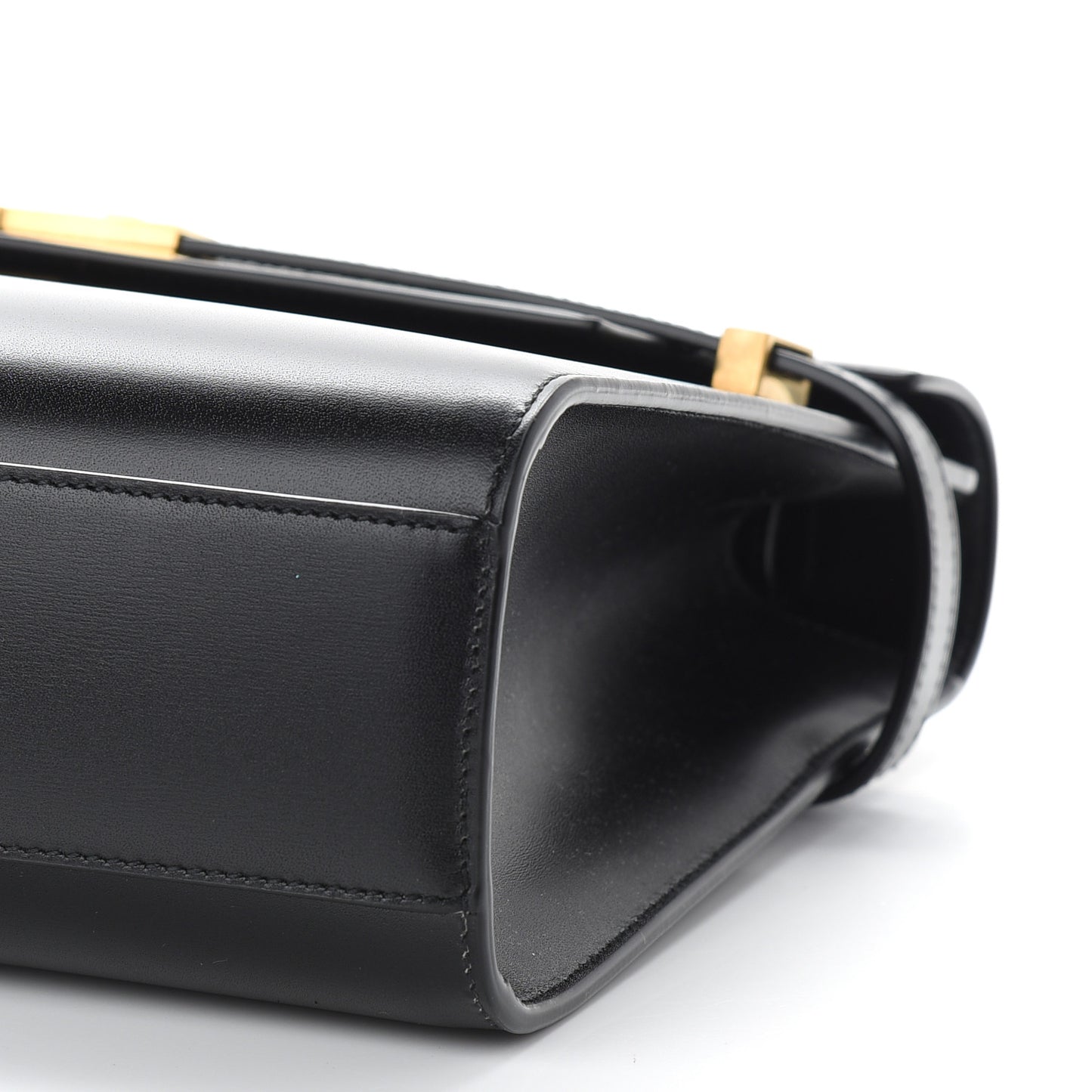 Smooth Calfskin Manhattan Shoulder Bag Black