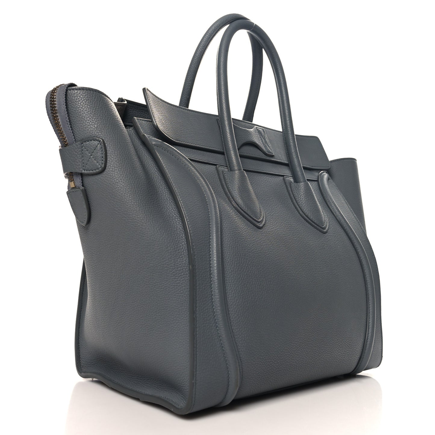 Drummed Calfskin Mini Luggage Kohl