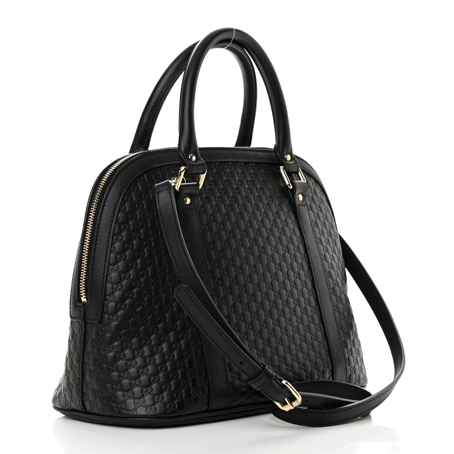 Microguccissima Medium Dome Bag Black