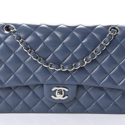 Chanel Lambskin Quilted Medium Double Flap Blue 8 of 11