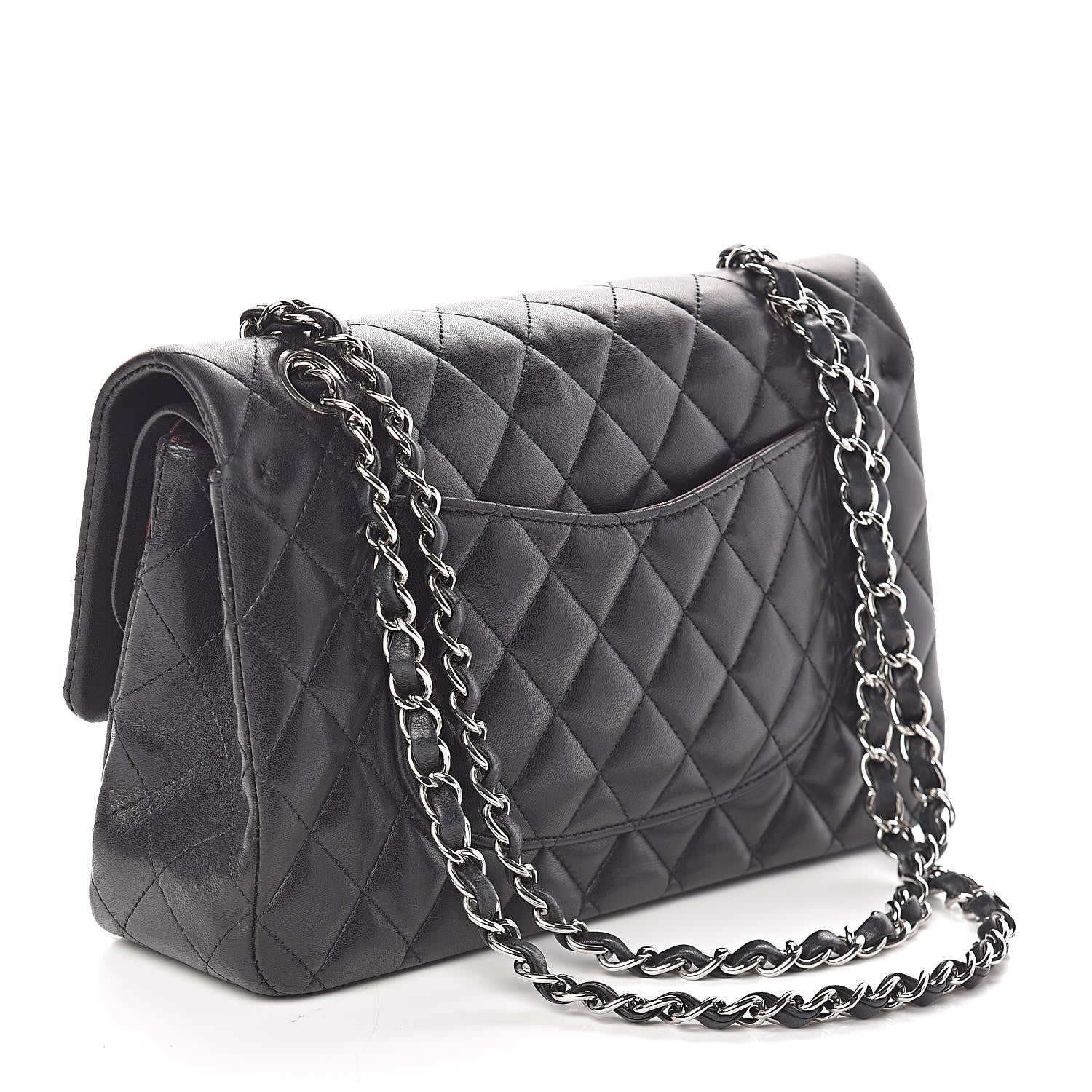 Chanel Lambskin Quilted Medium Double Flap Black 3 of 18