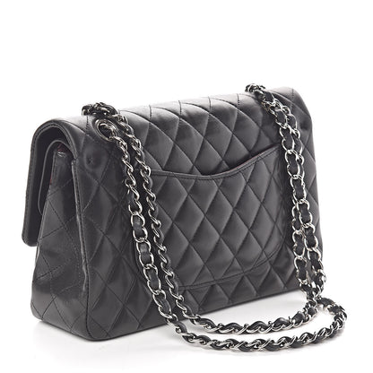 Chanel Lambskin Quilted Medium Double Flap Black 3 of 18