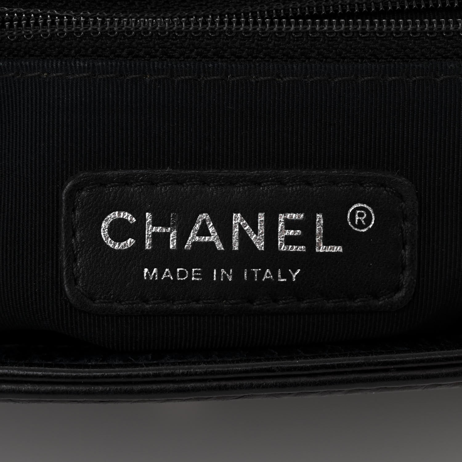 Chanel Calfskin Embossed Stitch Large Boy Flap Black 6 of 10