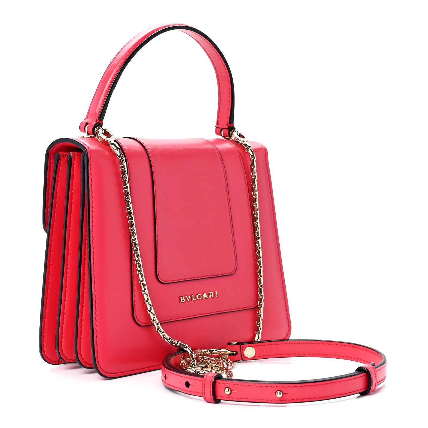 Bulgari Calfskin Serpenti Forever Top Handle Reef Coral 3 of 12
