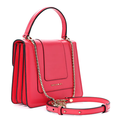 Bulgari Calfskin Serpenti Forever Top Handle Reef Coral 3 of 12