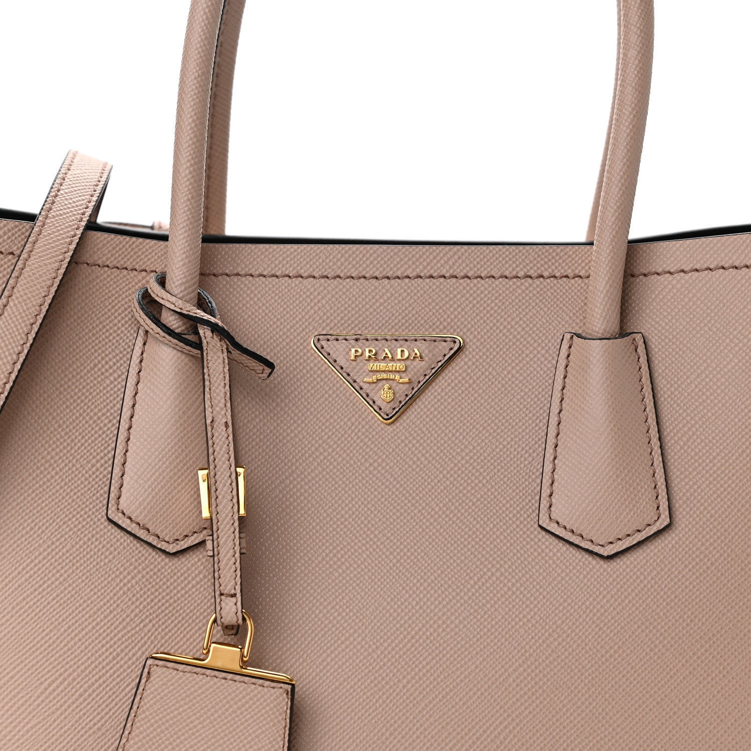 Prada Saffiano Cuir Large Double Bag Cammeo 7 of 9