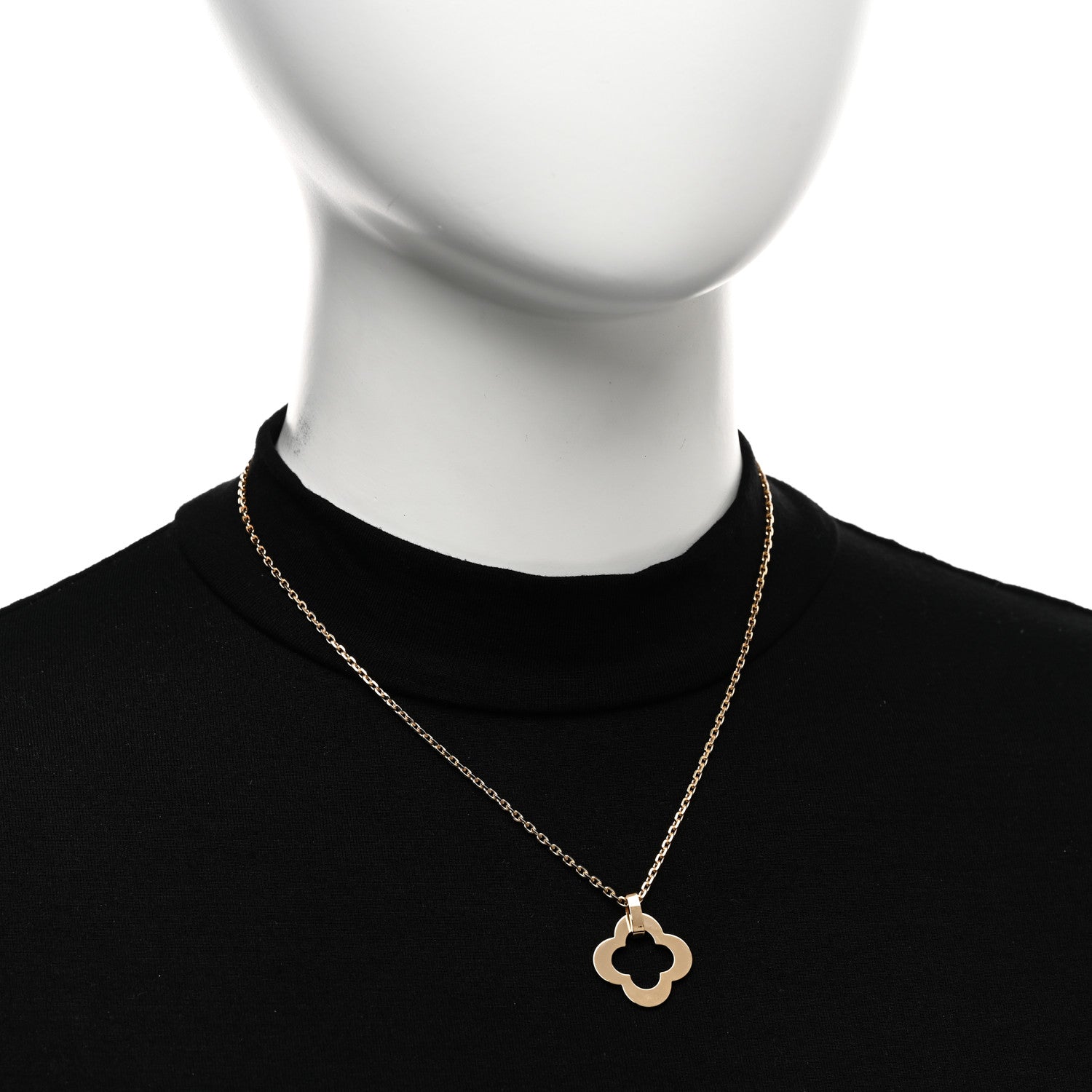 Van Cleef & Arpels 18K Yellow Gold Byzantine Alhambra Pendant Necklace 2 of 6