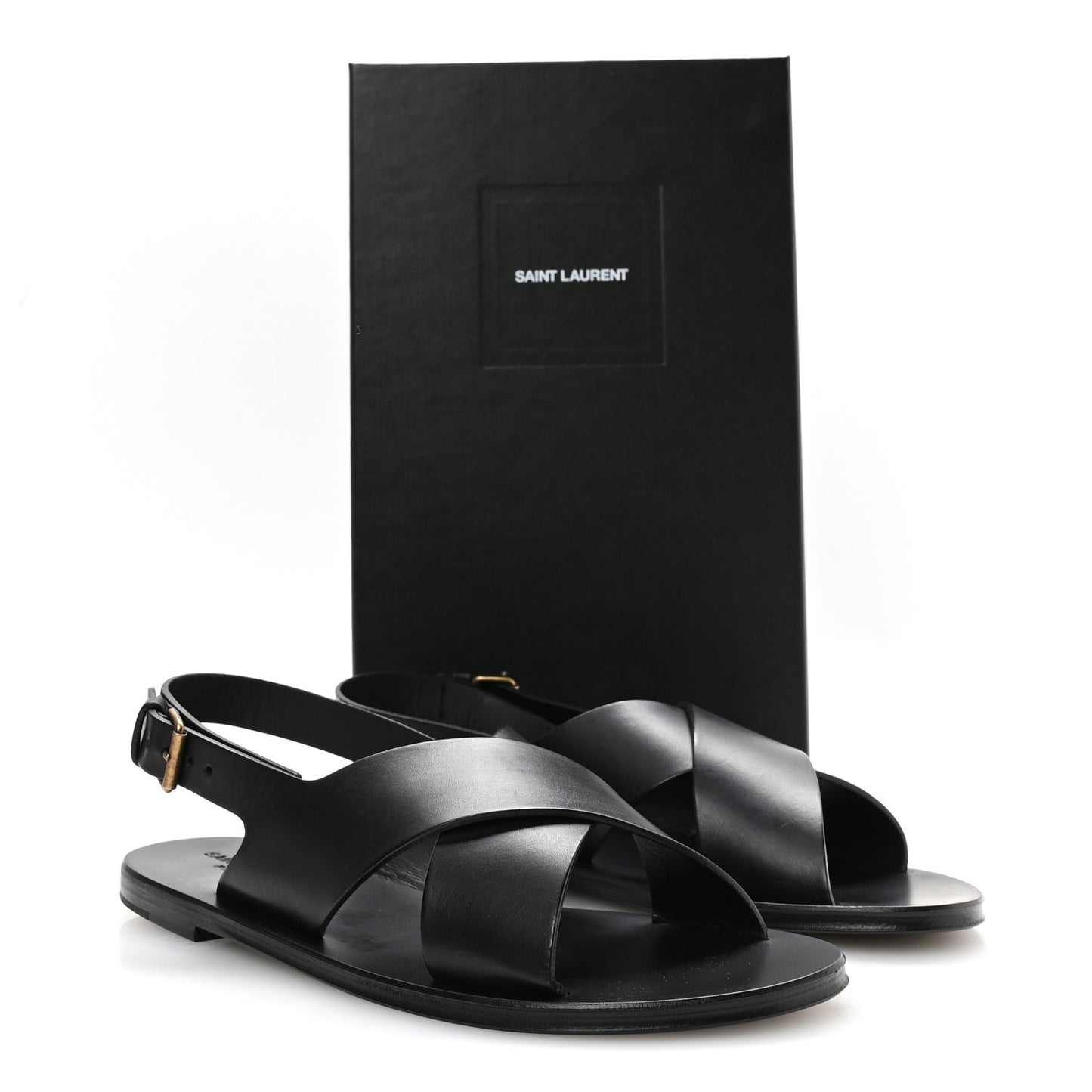 Calfskin Mens Mojave Sandals 43 Black