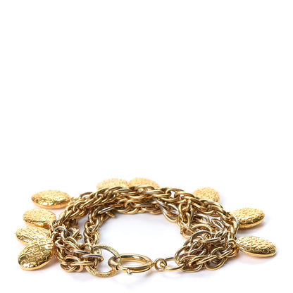 Chanel Medallion Logo Charm Bracelet Gold 2 of 5