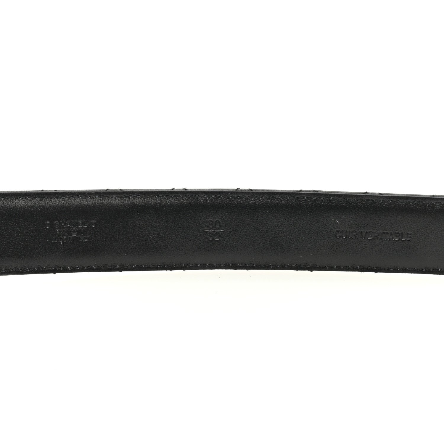 Chanel Calfskin Quilted CC Chain Belt 80 32 Black 3 of 4