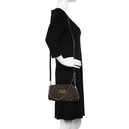 Louis Vuitton LOUIS VUITTON Damier Ebene Eva Clutch 3 of 9