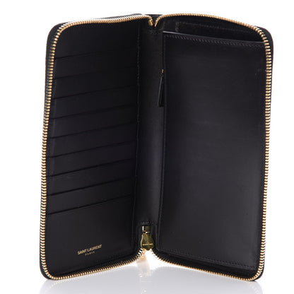 Saint Laurent Toile Monogram Classic Zip Around Wallet Black 5 of 8