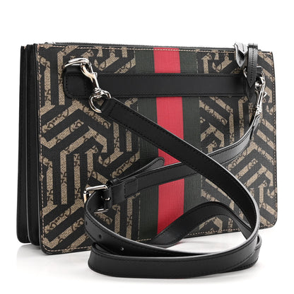 Gucci GG Supreme Monogram Caleido Web Messenger Beige Ebony 3 of 11