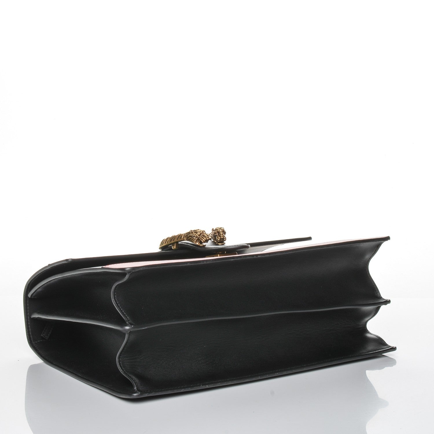 Gucci Calfskin Bamboo Web Large Dionysus Top Handle Bag Black Bright Evergreen Hibiscus Red 4 of 6