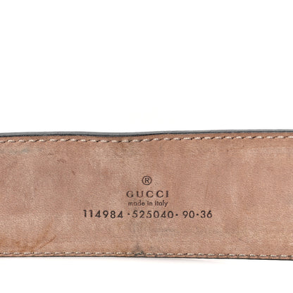 Gucci Calfskin Web Interlocking G Belt 90 36 Black 4 of 6