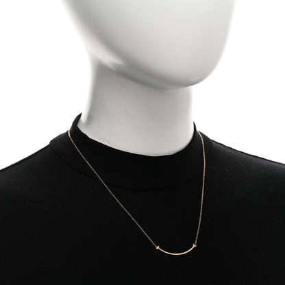 Tiffany 18K Yellow Gold Small T Smile Pendant Necklace 2 of 4