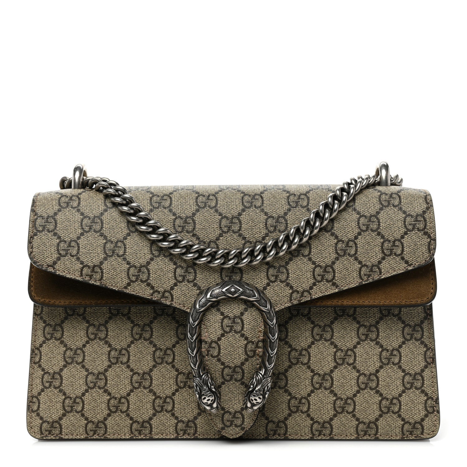 Gucci GG Supreme Monogram Small Dionysus Shoulder Bag Taupe 1 of 10