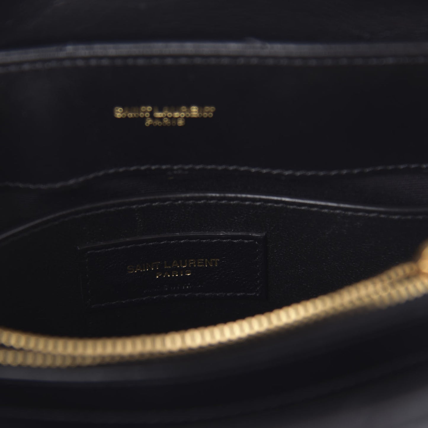 Calfskin Y Quilted Monogram Small Loulou Chain Satchel Black
