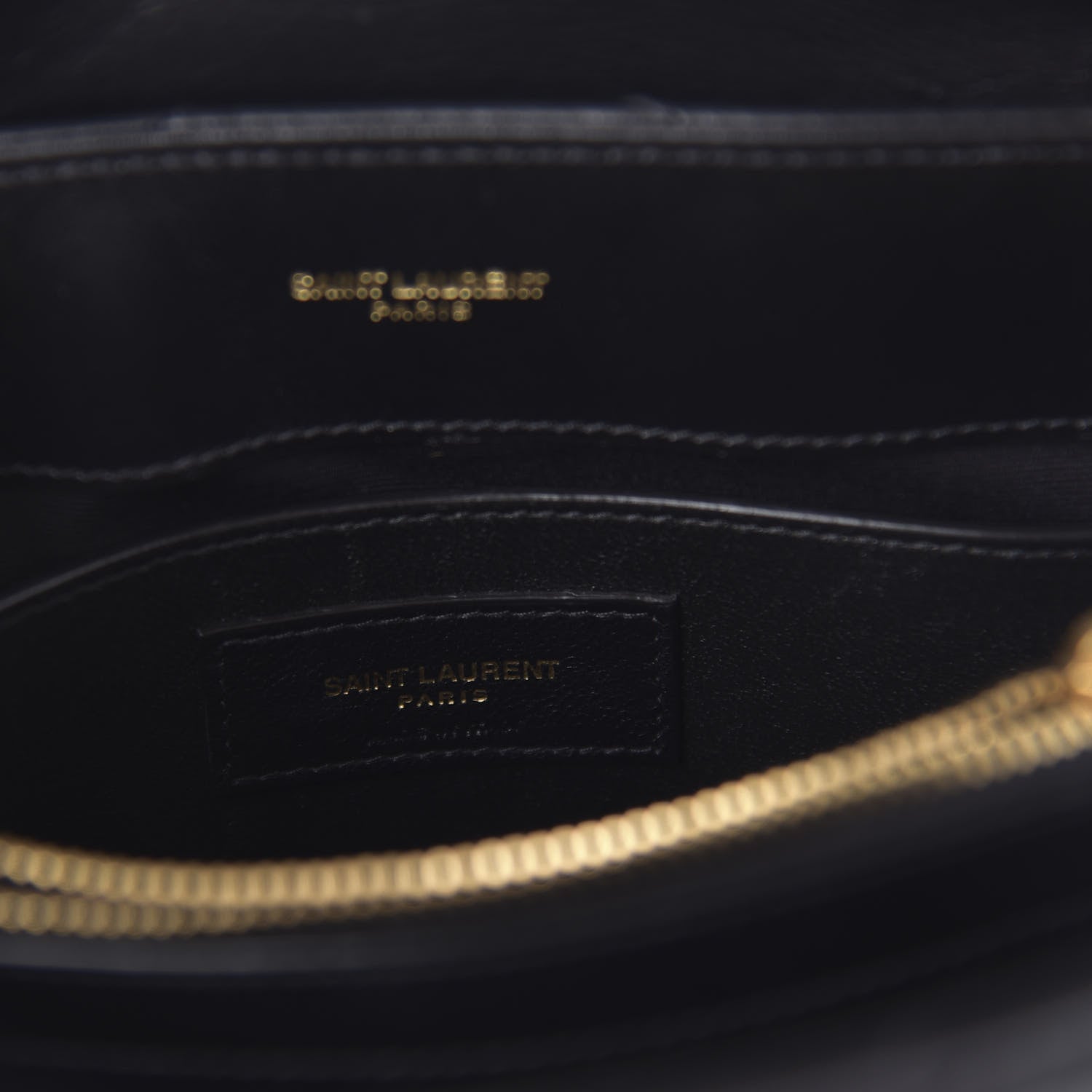 Saint Laurent Calfskin Y Quilted Monogram Small Loulou Chain Satchel Black 8 of 9