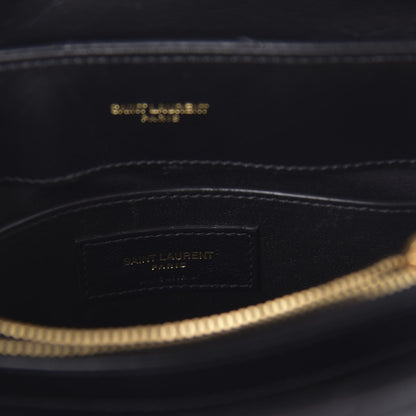 Saint Laurent Calfskin Y Quilted Monogram Small Loulou Chain Satchel Black 8 of 9