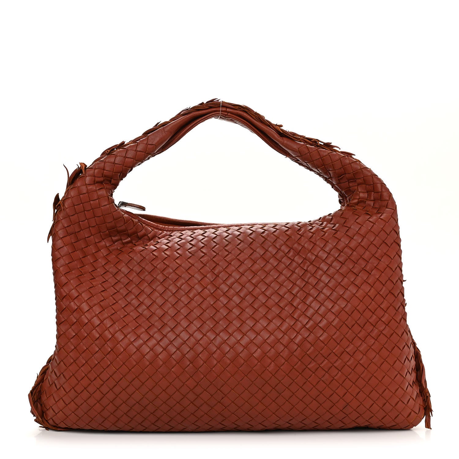 Bottega Veneta Nappa Intrecciato Fuzzy Large Veneta Hobo Rust 1 of 11