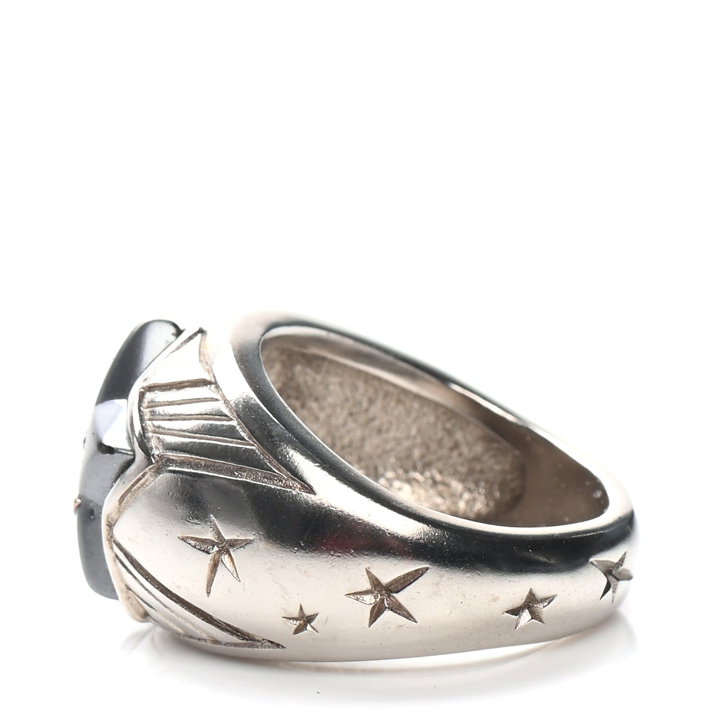 Metal CC Star Ring 6.25 Silver