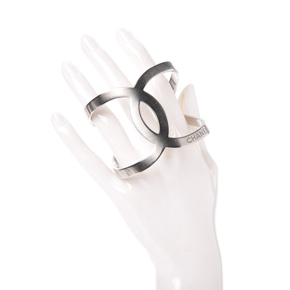 Chanel Metal CC Cuff Silver 2 of 6