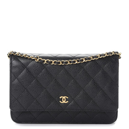 Chanel Caviar Quilted Wallet On Chain WOC Black 1 of 10