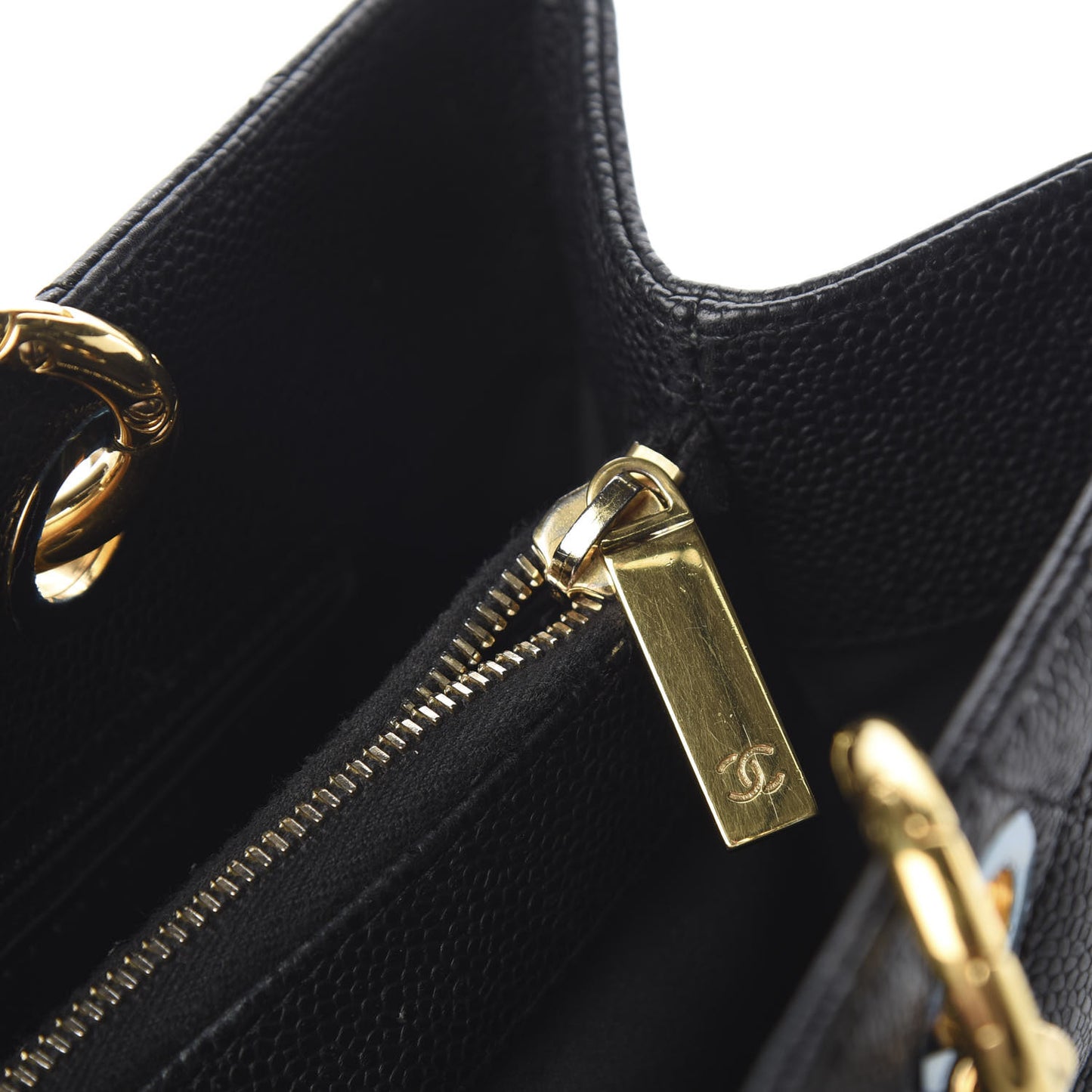 Caviar Quilted Grand Shopping Tote GST Black