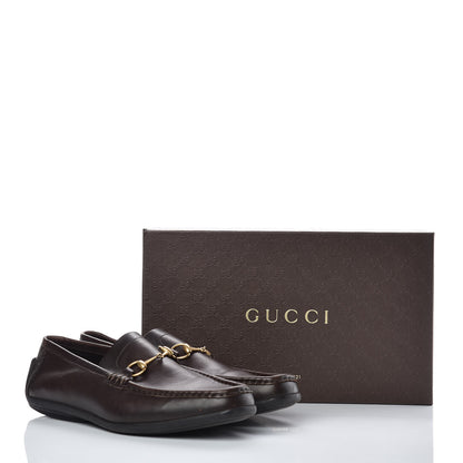 Gucci Calfskin Mens Horsebit Driver Loafers 11 Brown 11 of 11